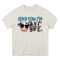 Cream holy cow i'm one Heavy Core Tee - MaliasSmallBusiness