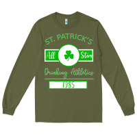 Army Green Drinking Athletics Long Sleeve Tee - Bettercallsaul