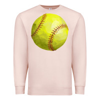 Pale Pink softball Premium Sweatshirt - FaDigitalArtStudio