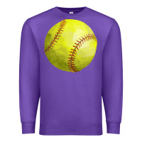 Purple softball Premium Sweatshirt - FaDigitalArtStudio
