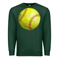 Sports Green softball Premium Sweatshirt - FaDigitalArtStudio