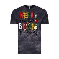 Cloud Black Merry Teacher Bright Students Christmas Vintage Tee - LillyAllenDesigns