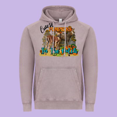 Fall Cutest Pumpkin In The Patch Deer Vintage Hoodie Designed By Lillyallendesigns