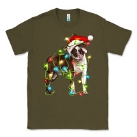Army Green christmas chocolate boston terrier Classic Tee - LillyAllenDesigns