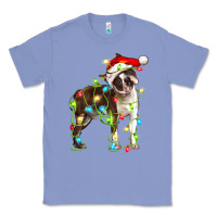 Colony Blue christmas chocolate boston terrier Classic Tee - LillyAllenDesigns