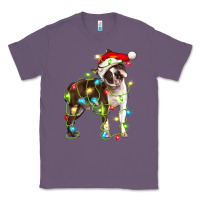 Lavender christmas chocolate boston terrier Classic Tee - LillyAllenDesigns