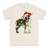 Natural christmas chocolate boston terrier Classic Tee - LillyAllenDesigns