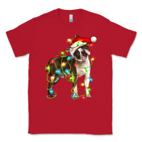 Red christmas chocolate boston terrier Classic Tee - LillyAllenDesigns
