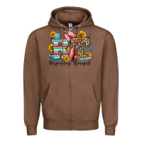 Chestnut respiratory therapist western Zipper Hoodie - OliviaCreatesArt