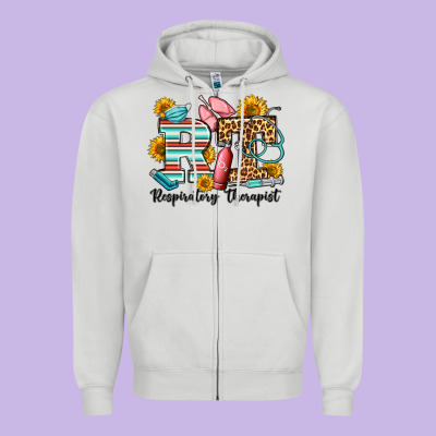 Respiratory Therapist Western Zipper Hoodie Designed By Oliviacreatesart