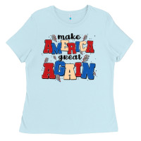 Baby Blue make america great again Ladies Tee - MaliasSmallBusiness