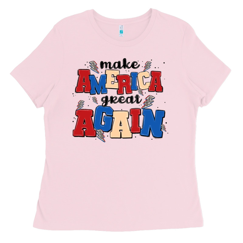 Make America Great Again Ladies Tee by MaliasSmallBusiness | Teevron