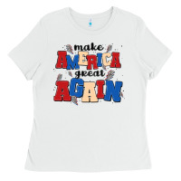 White make america great again Ladies Tee - MaliasSmallBusiness
