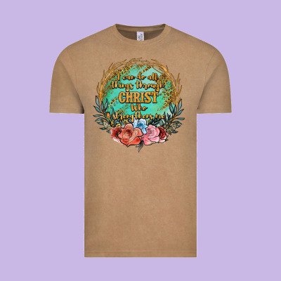 I Can Do All Things Through Christ Who Strenghtens Me Vintage Tee Designed By Jahusdesignshop