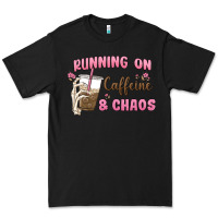 Black running on caffeine & chaos Premium Tee - MaliasSmallBusiness