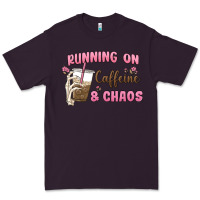 Plum running on caffeine & chaos Premium Tee - MaliasSmallBusiness