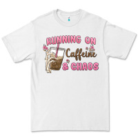 White running on caffeine & chaos Premium Tee - MaliasSmallBusiness