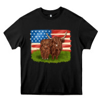 Black American cows Heavy Core Tee - MaliasSmallBusiness