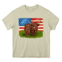 Mossy American cows Heavy Core Tee - MaliasSmallBusiness