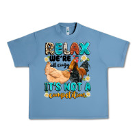 Pebble Blue relax we're all crazy it's not a competition Urban Heavy Tee - Artiststas