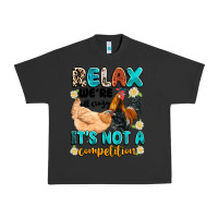 Pigment Black relax we're all crazy it's not a competition Urban Heavy Tee - Artiststas