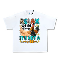 White relax we're all crazy it's not a competition Urban Heavy Tee - Artiststas