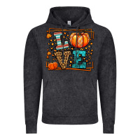 Vintage Black Fall Autumn Leopard Love Pumpkin Vintage Hoodie - LillyAllenDesigns