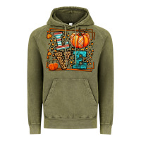 Vintage Olive Fall Autumn Leopard Love Pumpkin Vintage Hoodie - LillyAllenDesigns