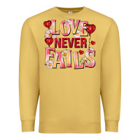 Antique Gold Love never fails Premium Sweatshirt - FaDigitalArtStudio