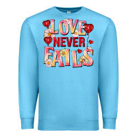 Ocean Blue Love never fails Premium Sweatshirt - FaDigitalArtStudio