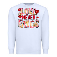 White Love never fails Premium Sweatshirt - FaDigitalArtStudio