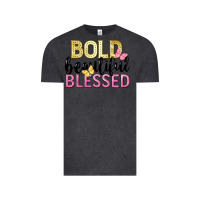 Vintage Black bold beautiful blessed Vintage Tee - LillyAllenDesigns