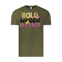 Vintage Olive bold beautiful blessed Vintage Tee - LillyAllenDesigns