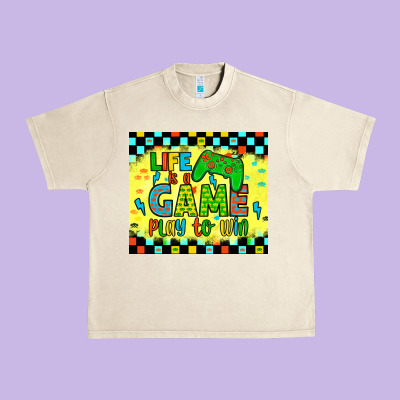 Life Is A Game Play To Win Urban Heavy Tee Designed By Jahusdesignshop