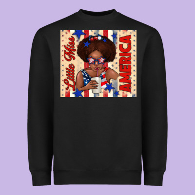 Little Miss America Heavyweight Sweatshirt Designed By Tumblerdesignbyshophia