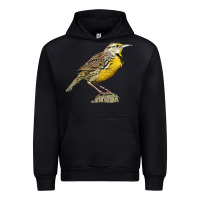 Black Western Meadowlark Urban Hoodie - LillyAllenDesigns