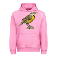 Fuchsia Pink Western Meadowlark Urban Hoodie - LillyAllenDesigns