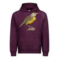 Mauve Wine Western Meadowlark Urban Hoodie - LillyAllenDesigns