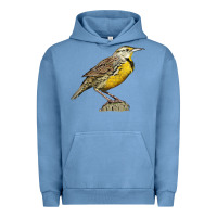 Pigment Pebble Blue Western Meadowlark Urban Hoodie - LillyAllenDesigns
