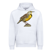 White Western Meadowlark Urban Hoodie - LillyAllenDesigns