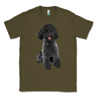 Army Green black poodles dog Classic Tee - LillyAllenDesigns