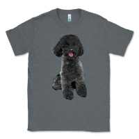 Charcoal Heather black poodles dog Classic Tee - LillyAllenDesigns
