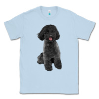 Dusty Blue black poodles dog Classic Tee - LillyAllenDesigns