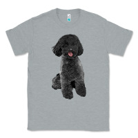 Heather Grey black poodles dog Classic Tee - LillyAllenDesigns