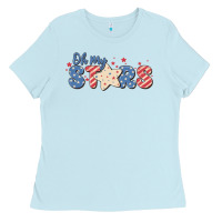 Baby Blue oh my stars Ladies Tee - MaliasSmallBusiness