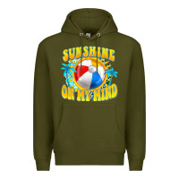 Army Green Sunshine on my mind Premium Hoodie - FaDigitalArtStudio