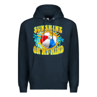Navy Sunshine on my mind Premium Hoodie - FaDigitalArtStudio