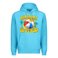 Ocean Blue Sunshine on my mind Premium Hoodie - FaDigitalArtStudio