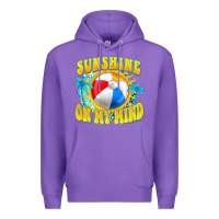 Purple Sunshine on my mind Premium Hoodie - FaDigitalArtStudio