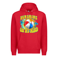 Red Sunshine on my mind Premium Hoodie - FaDigitalArtStudio